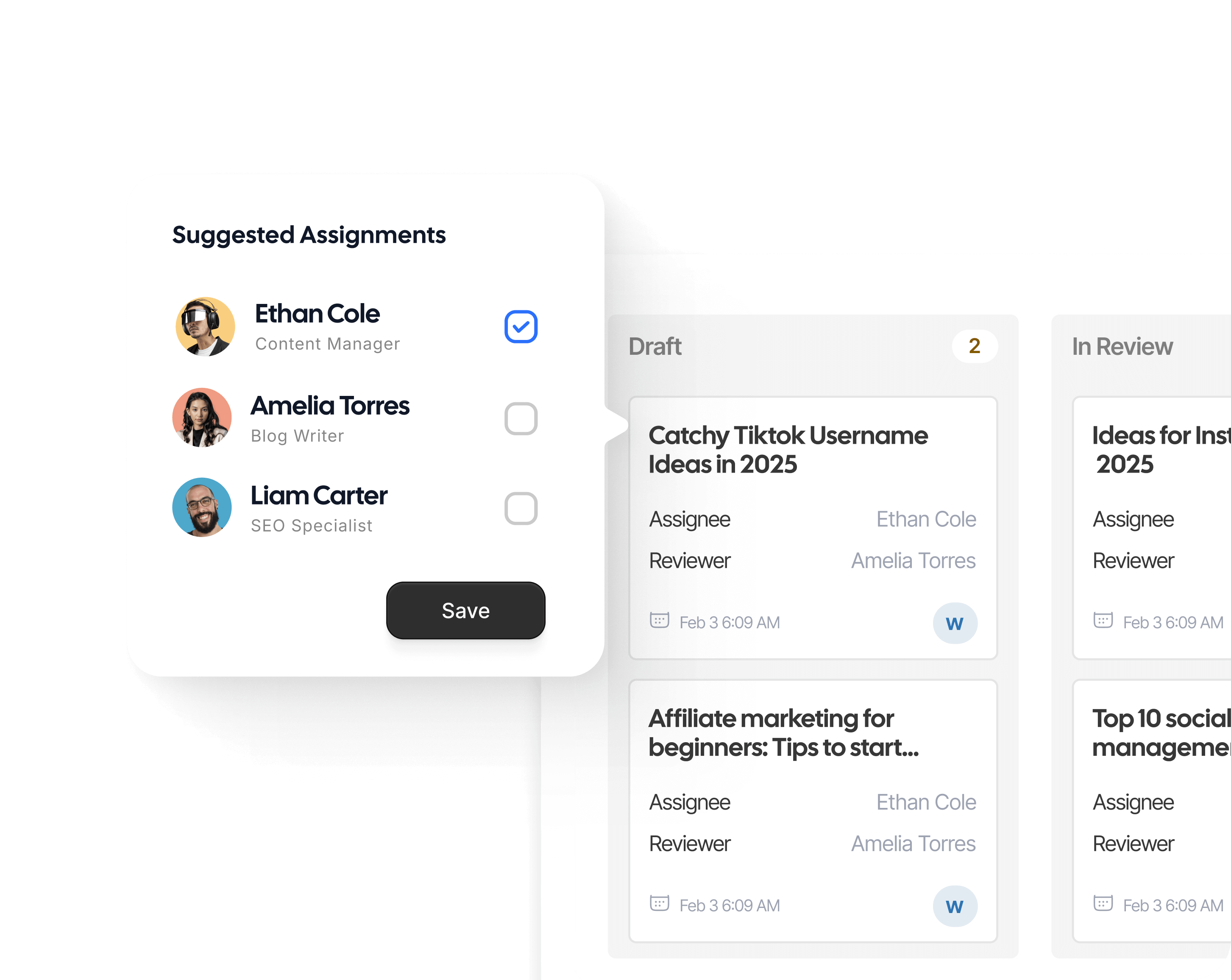 Team publishing workflow
